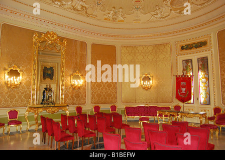 Neo-klassizistischen Stil Goldraum, Rathaus (Palazzo Ducezio), Noto, Syrakus Provinz, Sizilien, Italien Stockfoto