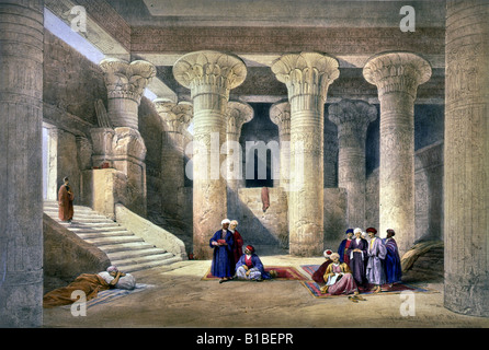 Tempel in Esneh, 1838 Stockfoto