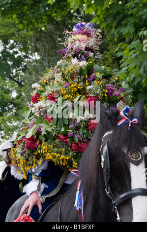 Festival in Castleton Derbyshire in den Peak District England warnen Stockfoto