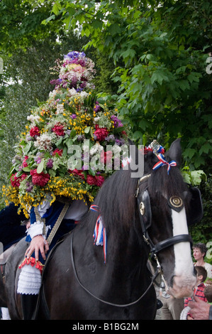 Festival in Castleton Derbyshire in den Peak District England warnen Stockfoto