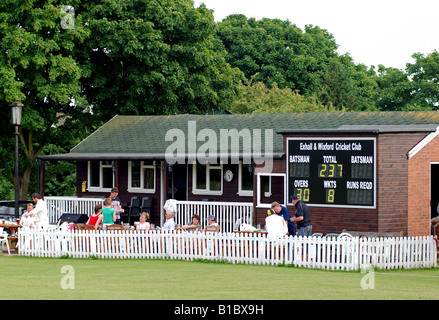 Dorf-Cricket-Pavillon, Exhall, Warwickshire, England, UK Stockfoto