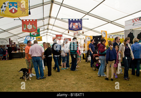 Innenansicht eines Show-Zelte am Royal Cornwall Show 2008 Stockfoto