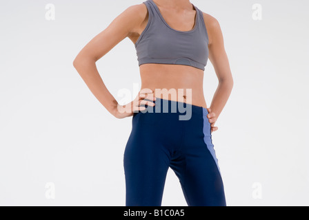 Porträt von weiblichen Läufer Stockfoto