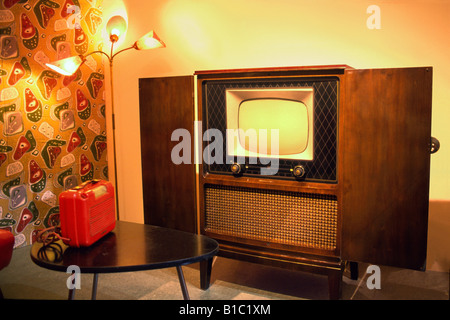 Broadcast, Fernsehen, TV-Gerät, Typ Grundig 610, Deutschland, 1950er Jahre, Stockfoto