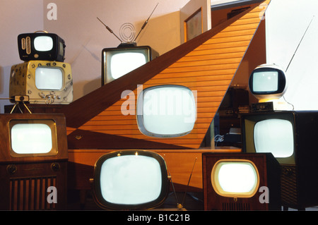 Broadcast, Fernsehen, TV-Gerät, Sammlung, Stockfoto