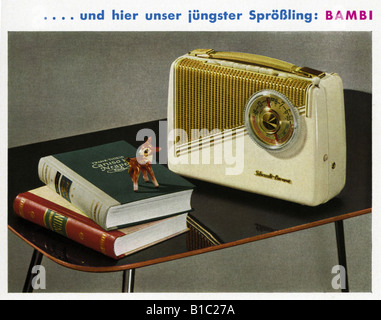 Broadcast, Radio, Radio, Typ, Schaub-Lorenz, Typ Bambi, Deutschland, 1956, Stockfoto