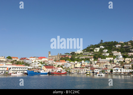 Geographie/Reisen, Grenada, St. Georges, Blick auf die Stadt/Stadtansichten, Ansicht vom Meer in Richtung der Carenage, Additional-Rights - Clearance-Info - Not-Available Stockfoto