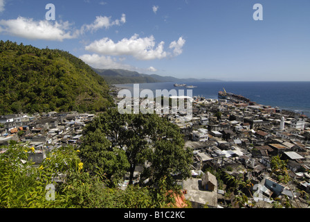 Geographie/Reisen, Komoren, Mutsamudu, Blick auf die Stadt/Stadtansichten, Blick von der alten Festung in Richtung Indischer Ozean, Additional-Rights - Clearance-Info - Not-Available Stockfoto