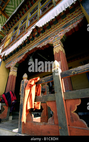 Bhutan Bumthang Valley Jakar Petsheling Kloster Tor Stockfoto