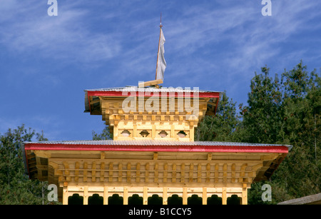 Bhutan Bumthang Valley Jakar Petsheling Kloster neue Turm Stockfoto