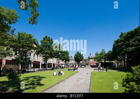 Park in der Stadt Zentrum, Norfolk Square, Glossop, Peak District, Derbyshire, England, Vereinigtes Königreich Stockfoto