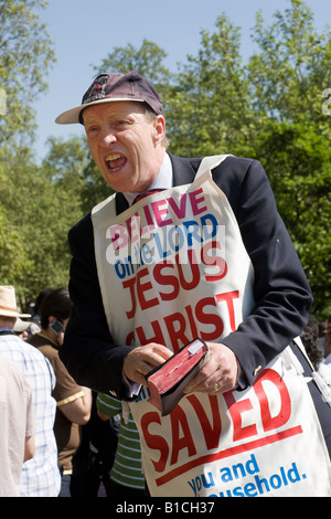 Christliche Prediger. Speakers Corner, Hyde Park, London, England Stockfoto