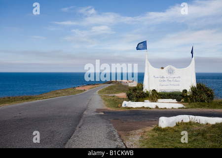 Willkommen Schild am Eingang des Museums Casapueblo und resort Punta del Este-Uruguay Stockfoto