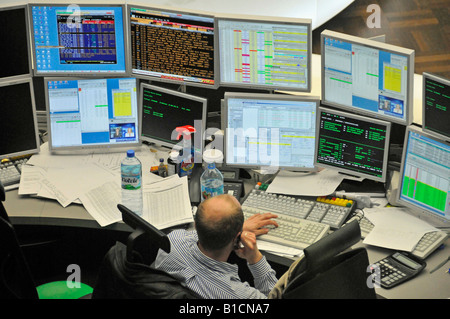 Makler in Deutsche Boerse, Deutschland, Hessen, Frankfurt Stockfoto