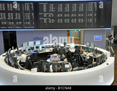 Makler in Deutsche Boerse, Deutschland, Hessen, Frankfurt Stockfoto