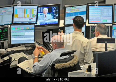 Makler in Deutsche Boerse, Deutschland, Hessen, Frankfurt Stockfoto