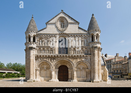 12.-13. Jahrhundert Notre-Dame La Grande Kirche, Poitiers, Vienne, Frankreich. Stockfoto