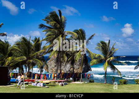 Souvenir-Stand am Strand Bathsheba Barbados Karibik Stockfoto