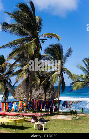 Souvenir-Stand am Strand Bathsheba Barbados Karibik Stockfoto