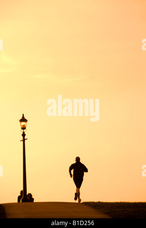 Sonnenuntergang am Primrose Hill, London Stockfoto