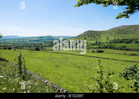 Landschaft in High Peak in der Nähe von Hayfield zwischen Glossop und Buxton, Peak District, Derbyshire, England, Vereinigtes Königreich Stockfoto