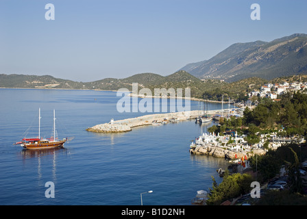 Malerische Aussicht auf den Hafen von Kas Türkei Stockfoto