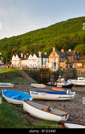 Ebbe am Porlock Weir in Exmoor Nationalpark Somerset England Stockfoto