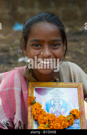 Goa-Straße Kind Mädchen Stockfoto