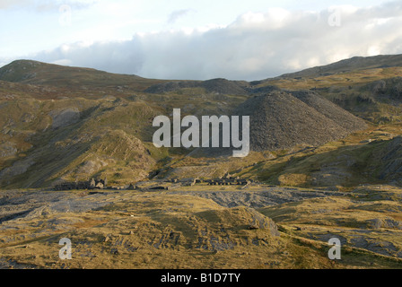 Schiefer Werke Ruinen Rhosydd Snowdonia Stockfoto