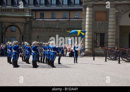 Die Wachablösung (Stockholm) Stockfoto