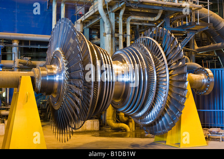 Eine Siemens-Dampfturbine bereit, in eine UK Power Station montiert werden Stockfoto