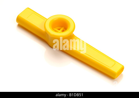 Gelber Kunststoff kazoo Stockfoto