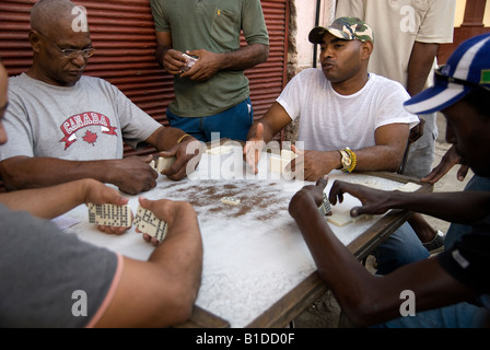 Domino Player in Habana Centro Stockfoto