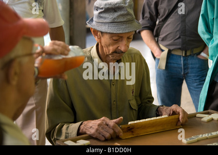 Domino Player in Habana Centro Stockfoto