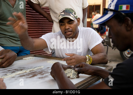 Domino Player in Habana Centro Stockfoto