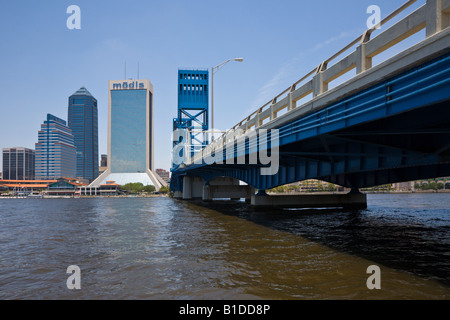 Jacksonville-Skyline-Blick nach Norden vom Friendship Park Stockfoto