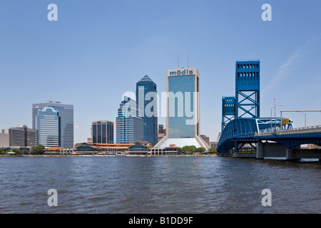 Jacksonville-Skyline-Blick nach Norden vom Friendship Park Stockfoto