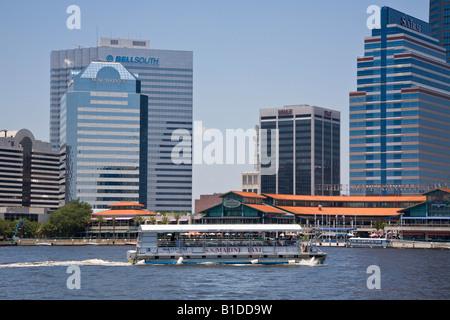 Jacksonville-Skyline-Blick nach Norden vom Friendship Park Stockfoto