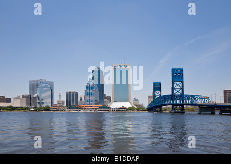 Jacksonville-Skyline-Blick nach Norden vom Friendship Park Stockfoto