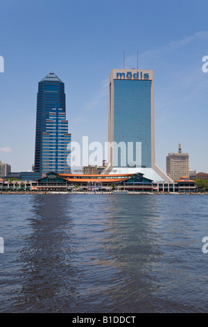 Jacksonville-Skyline-Blick nach Norden vom Friendship Park Stockfoto