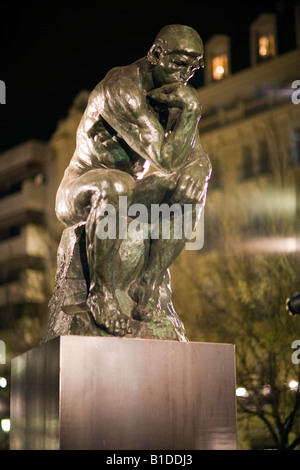 Kopie von Rodins Denker ausgestellt in Granada, Spanien Stockfoto