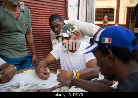 Domino Player in Habana Centro Stockfoto