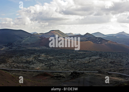 Dramatische Vulcano Landschaft Stockfoto