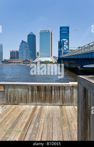 Jacksonville-Skyline-Blick nach Norden vom Friendship Park Stockfoto