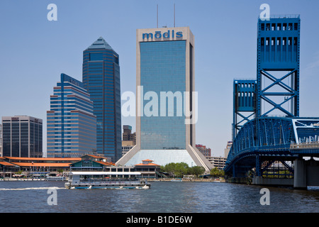 Jacksonville-Skyline-Blick nach Norden vom Friendship Park Stockfoto