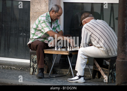 Schachspieler in Habana Centro Stockfoto