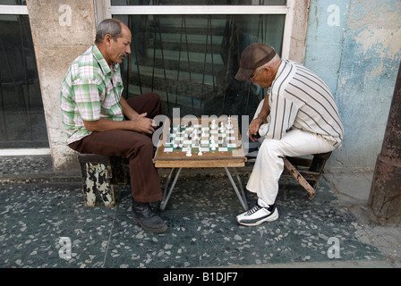 Schachspieler in Habana Centro Stockfoto