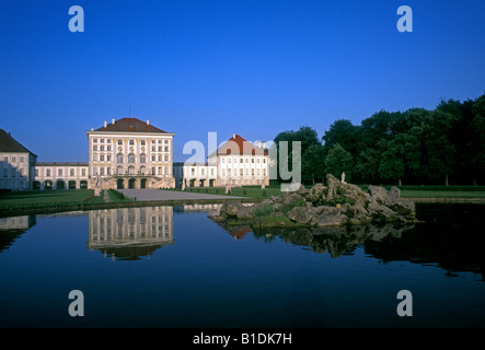 Schloss Nymphenburg, Scholss Nymphenburg, Royal Palace im barocken Baustil in der Landeshauptstadt München in Bayern Deutschland Europa Stockfoto