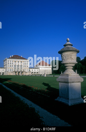 Schloss Nymphenburg, Scholss Nymphenburg, Royal Palace im barocken Baustil in der Landeshauptstadt München in Bayern Deutschland Europa Stockfoto