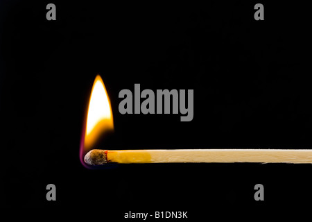 Ein beleuchteter match Stockfoto